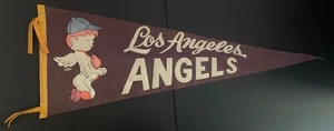 Early 1960s Los Angeles Angels Full Sized Felt Pennant MLB Baseball Vintage - Picture 1 of 2