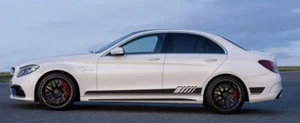 Mercedes Benz Rocker Side Stripe Decals Both Sides Graphic C Class C250 AMG - Picture 1 of 4