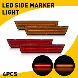 4X AUXITO Amber Side Red LED Marker Lamp Lights For Dodge 2008-2014 Challenger - Picture 1 of 12