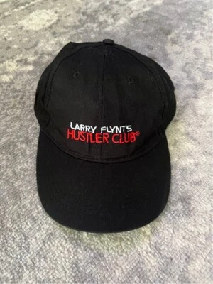 Chapéu promocional Larry Flynt’s Hustler Club boné preto alça ajustável Flynt - Imagem 1 de 4