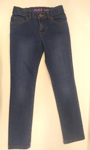 The Children's PLACE Size 6x/7, Super Skinny, Adj Waist, Blue Denim - Picture 1 of 5