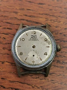 Vintage Aero Mens 15 Jewels Watch for Repair / Parts, Ticking #L208 - Picture 1 of 8