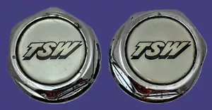 Set of 2 TSW Wheels Silver Hexnut Custom Wheel Center Cap - Picture 1 of 3