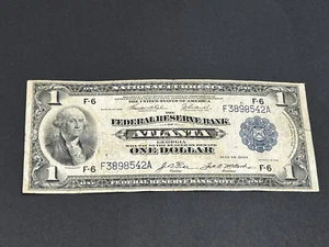 1918 $1 Federal Reserve LARGE Note ***ATLANTA*** US Bill LOW Shipping!!! - Picture 1 of 2