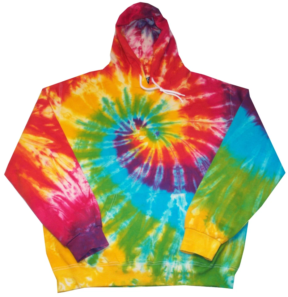 Tie Dye Sudadera con Capucha Diseño Arco Iris Todas las Tallas Teñida a Mano por Sunshine Ropa en el Reino Unido Foto 1 de 1