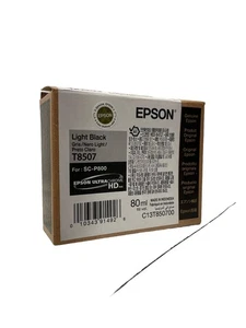 New Genuine Epson T8507 Light Black Ultra Chrome HD Ink For SC-P800 Exp 10-2026 - Picture 1 of 3