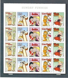 2010 USPS Sunday Funnies Stamp Sheet (see description) - Picture 1 of 2
