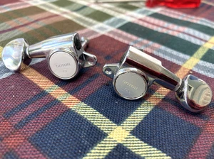 Two 1980s Gotoh Logo Tuner for 3x3 Headstocks~ Small Oval Button - Picture 1 of 3