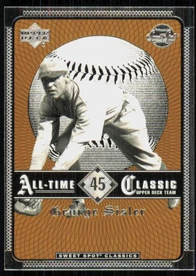 2002 Upper Deck Sweet Spot Classics George Sisler #45 - Image 1 of 2