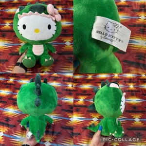 Hello Kitty Sanrio Green Dragon Costume With Spikes 14” Plush Fiesta - Picture 1 of 15