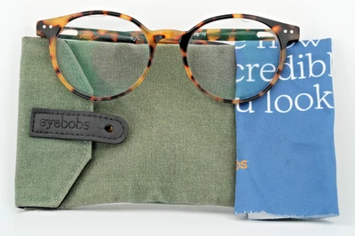 Estuche Cerrado Ancho 3198-19 Anteojos Borde Completo Plástico Redondo Tortuga Foto 1 de 4