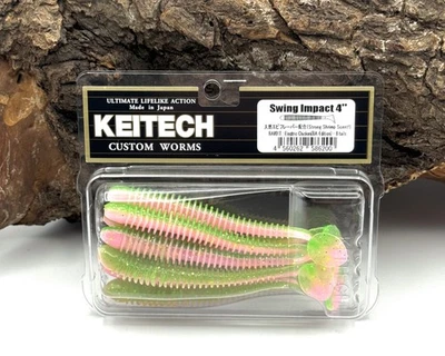 Keitech 4" Swing Impact Electric Chicken 8 Stück Barsch Zander Köder Finesse - Bild 1 von 3