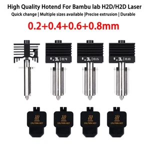 Lot Dysza Replaceabl Hotend do Bambu Lab H2D Hotend Stal hartowana 0,6 / 0,8 mm - Zdjęcie 1 z 44
