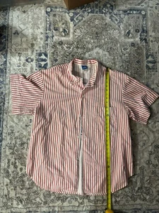 Vintage 1986 Ocean Pacific OVP Striped Button Up Print Sun Surf Beach Mens L - Bild 1 von 7