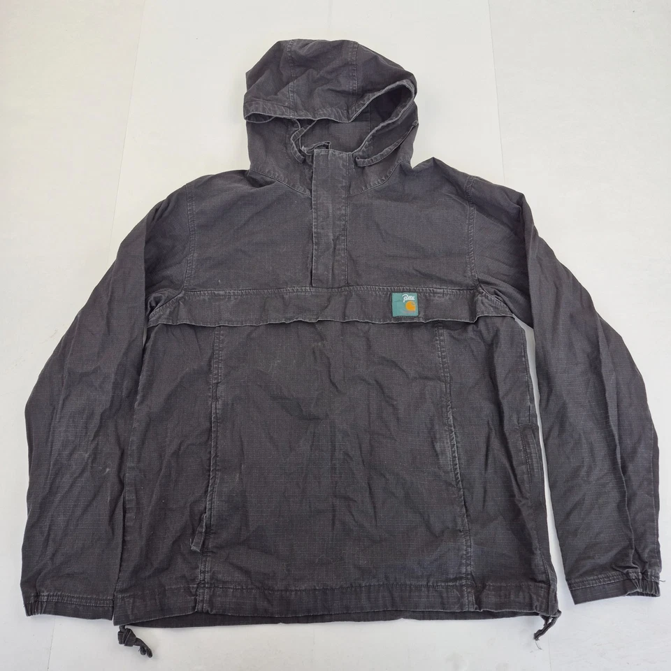 CARHARTT Patta Chaqueta Mediana Negra Hombres Bolsillos 100% Algodón... - Imagen 1 de 4