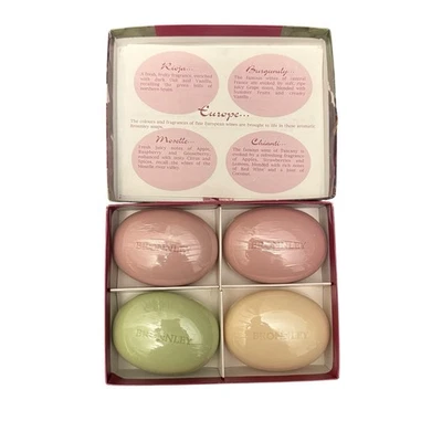 Jaboneras de vino fino y frutas suculentas de colección Bronnley Europa 4x1,7 oz nuevas *Leer Foto 1 de 4