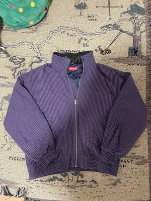 Chaqueta utilitaria Supreme con cuello de cuero SS25 talla M púrpura Foto 1 de 4