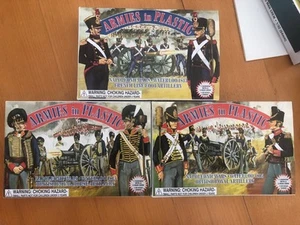 3 Armies in Plastic Napoleonic Wars Waterloo 1815 French British Artillery - Picture 1 of 1