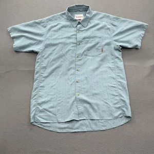 Simms Shirt Mens Large Light Blue Short Sleeve Button Up Fishing Outdoor - Picture 1 of 9