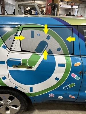 14-19 KIA SOUL PUERTA TRASERA TRASERA DERECHA CON CRISTAL POLARIZADO DE PRIVACIDAD SOLO Foto 1 de 4