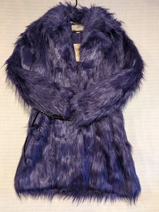 Michael Kors lila Pelzmantel 2017 Größe Medium $ 450MRSP - Bild 1 von 13
