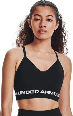 Under Armour Women's XS Seamless Low Impact Long Sports Bra Black 1357719-001 - Image 1 of 4