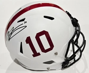 Mac Jones Signed Auto UA Alabama Crimson Tide White Full Size Helmet Beckett - Picture 1 of 2