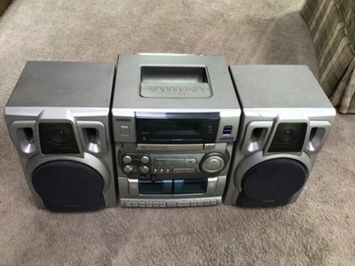 2000 Aiwa CA-DW637环绕声扬声器/调幅/调频/CD/双扬声器 — 第 1/3 张图片
