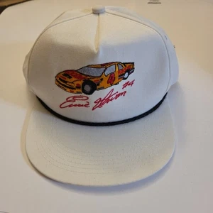 Vintage Kodak Racing Hat White Black Rope SnapBack USA #4 Ernie Irvan NASCAR - Picture 1 of 13