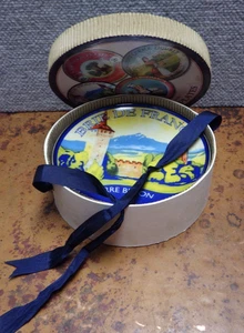 Vintage Pier 1 Imports Cheese Course Set If 4 Plates 6 1/2" In Original Box  C2 - Picture 1 of 7