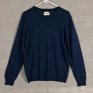 1901 Pullover Herren XL marine Merinowolle Kaschmir Rundhalspullover Rippstrick - Bild 1 von 12