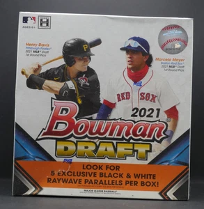 2021 Topps Bowman Draft Baseball Lite Hobby Box Black & White Raywave Parallels - Picture 1 of 3