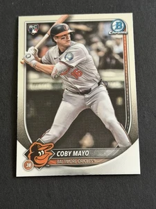 2025 Bowman Chrome #83 Coby Mayo Rookie Baltimore Orioles - Bild 1 von 2