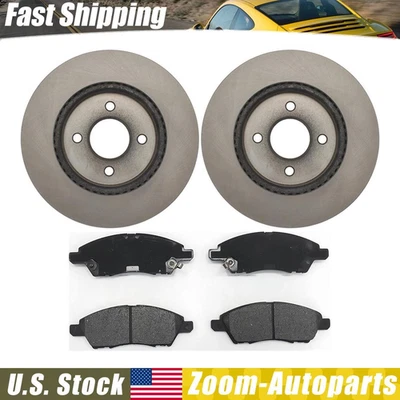 Rotores de freio dianteiro + pastilhas de freio para 2014 2015 2016 2017 - 2019 Nissan Versa Note - Imagem 1 de 4