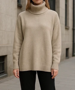 Neu ohne Etikett Free People Damenpullover beige Strick Viskosemischung Rollkragen Größe Small - Bild 1 von 9