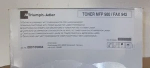 Triumph Adler Developer + Toner Laserfax MFP 980 Fax 942 000105804 paquete de 2 embalaje original - Imagen 1 de 1
