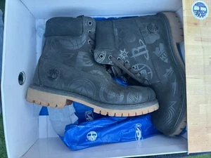TIMBERLAND Men's Premium W'proof NBA Black Boots Still In Box Size 8us - Picture 1 of 13