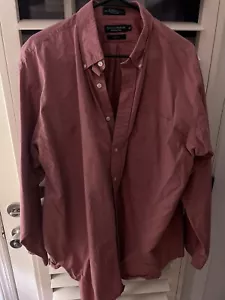 Daniel Cremieux Shirt Men XL Red Cotton Long Sleeve Lightweight Button Down - Picture 1 of 4