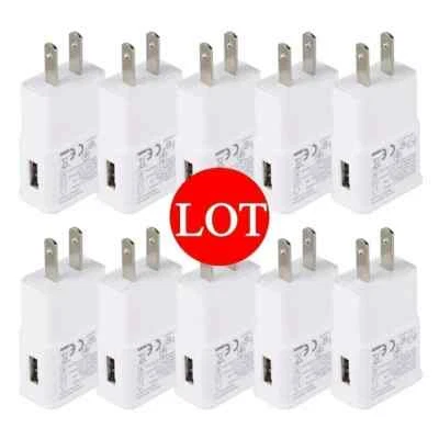 10-Pack 2A USB Wall Charger Plug - AC Home Power Adapter for Samsung, Android - Image 1 of 4
