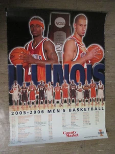 Illinois Illini 2005-06 Basketball Poster 24” x 18” Williams - Augustine - Bild 1 von 2