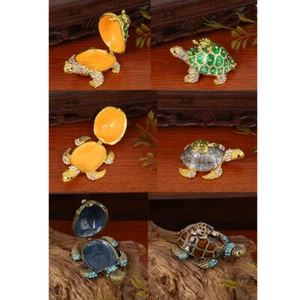Elegante baratija tortuga joyas caja estatuilla regalos hogar decoración de boda - Imagen 1 de 14