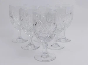 JUEGO DE SEIS COPAS DE VINO CRISTALINAS CORTADAS THOMAS WEBB 'ST ANDREWS' - Imagen 1 de 6