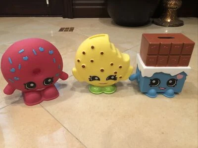 Lote de 3 tapones extraíbles Shopkins para alcancías/barra de dulces/galletas nuevos  Foto 1 de 4