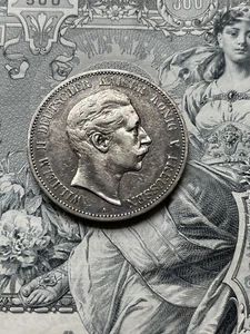 Kaiserliches Deutschland, Deutsche Staaten Preußen, 1907 A, 5 Mark Silbermünze 900 - Bild 1 von 7