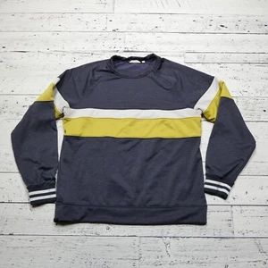 Cotopaxi Thermal Shirt Womens M Blue Yellow Striped Waffle Fleece Sweatshirt - Picture 1 of 8