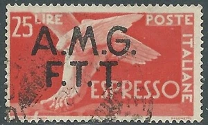1947-48 TRIESTE A USATO ESPRESSO 25 LIRE - CZ34-6 - Picture 1 of 1