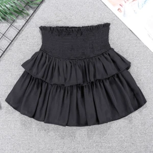 Women Micro Tutu Skirt Elastic Waist Layered Ruffle Solid Casual Clubwear Sexy - Picture 1 of 10