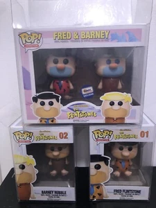 Lot Of 3 New Funko Pop Animation The Flintstones 2 Pack Gemini Exc Rare Vaulted - Picture 1 of 23