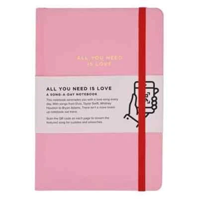 SAY IT WITH SONG Notebook - All You Need Is Love - A Song A Day - Music Gift - A5 Music Notebook