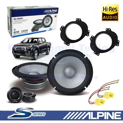 Casse Alpine S2-S65C Altoparlanti anteriori 2 vie 165mm 240W Per ISUZU D-MAX II - Immagine 1 di 4